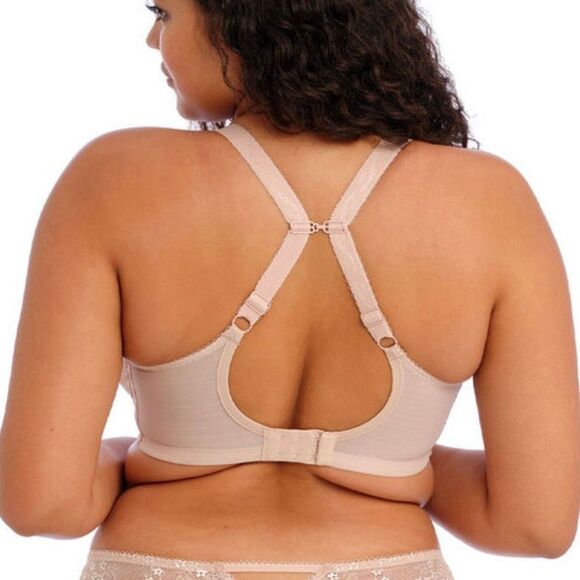 NEW Elomi Charley Stretch Plunge lace Bra Size 36DDD fawn nude - Picture 2 of 11